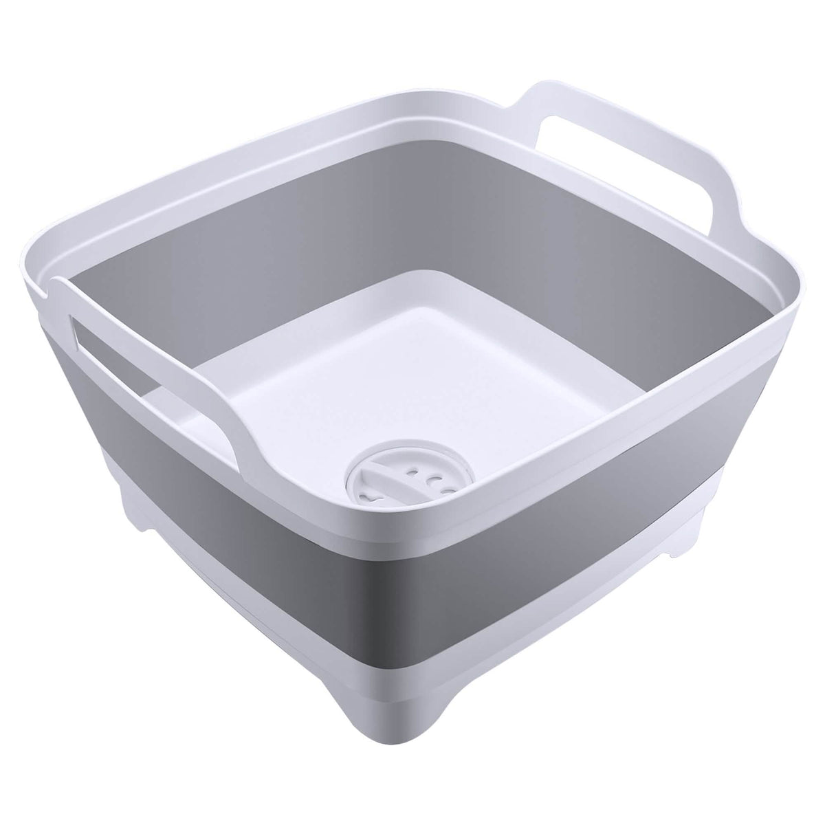 Foldable Dish Tub Washing Basin Collapsible Draining Pan Strainer Food Basket