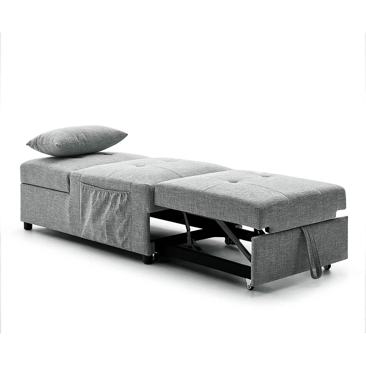 Folding Ottoman Sofa Bed Convertible Upholstered Daybed
