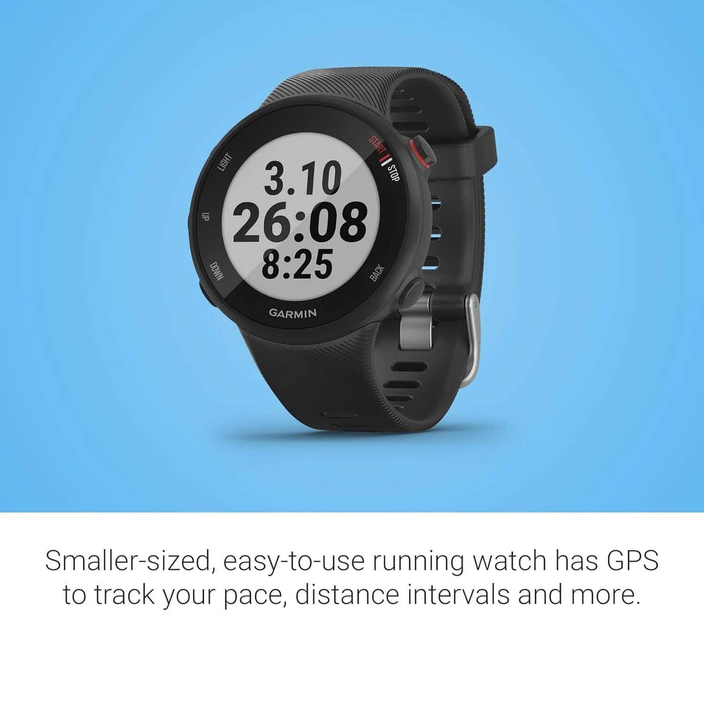 Garmin Forerunner 45S, 39mm Easy-to-use GPS Running Watch with Coach Free Training Plan Support  (Refurbished)