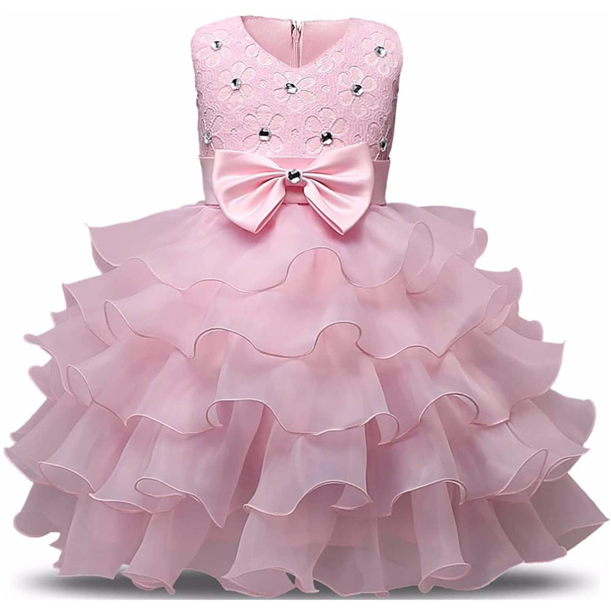 Girl Dress Kids Ruffles Lace Party Wedding Gown