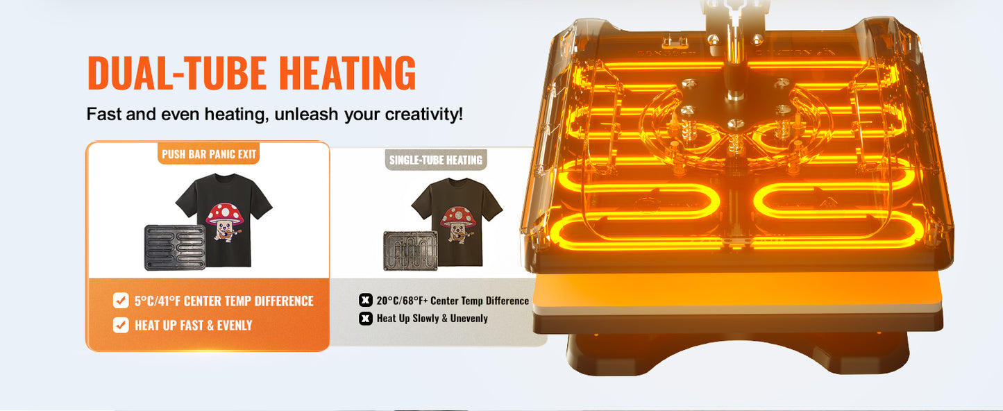 SucceBuy 12x15In Heat Press Machinine Multifunctional Clamshell Printer Digital Heat Press Transfer Machine Sublimation Machine