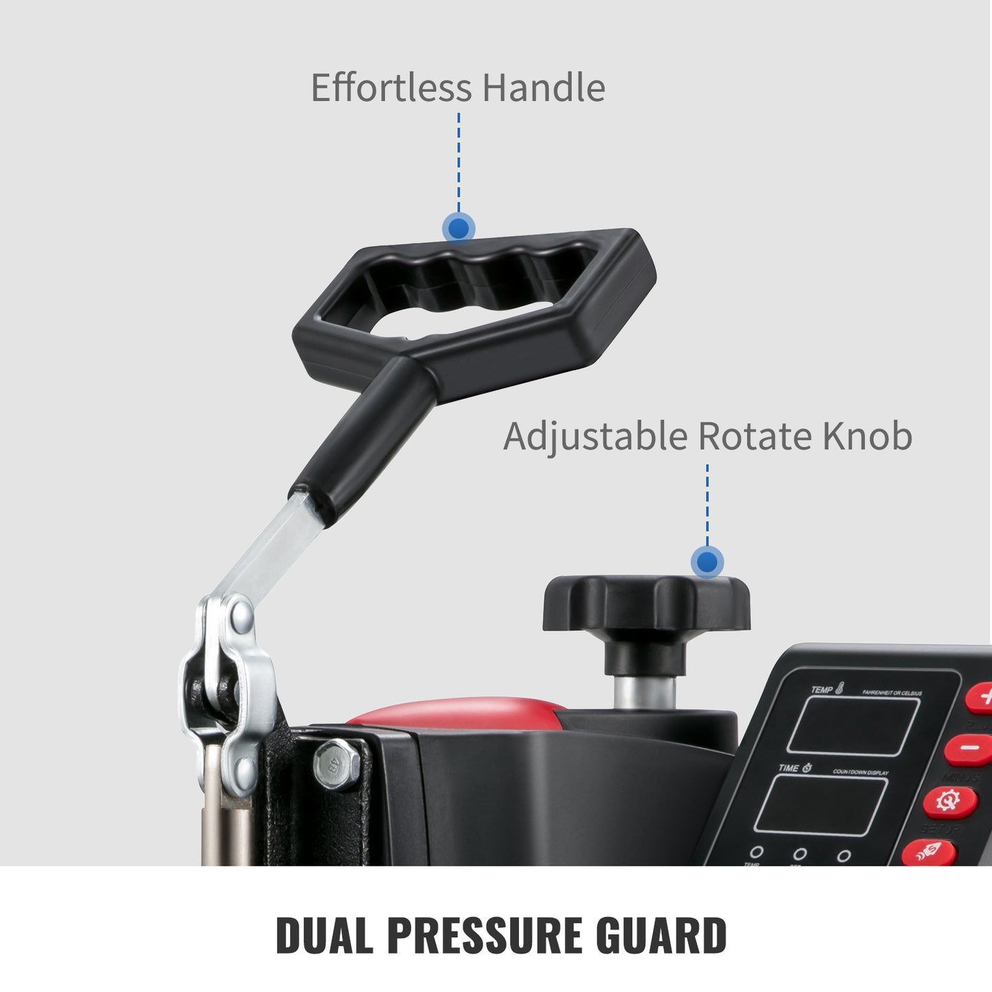 SucceBuy Heat Press 5in1 Heat Press Machine 12x15in Clamshell Sublimation Transfer Printer Digital Precise Temperature Control