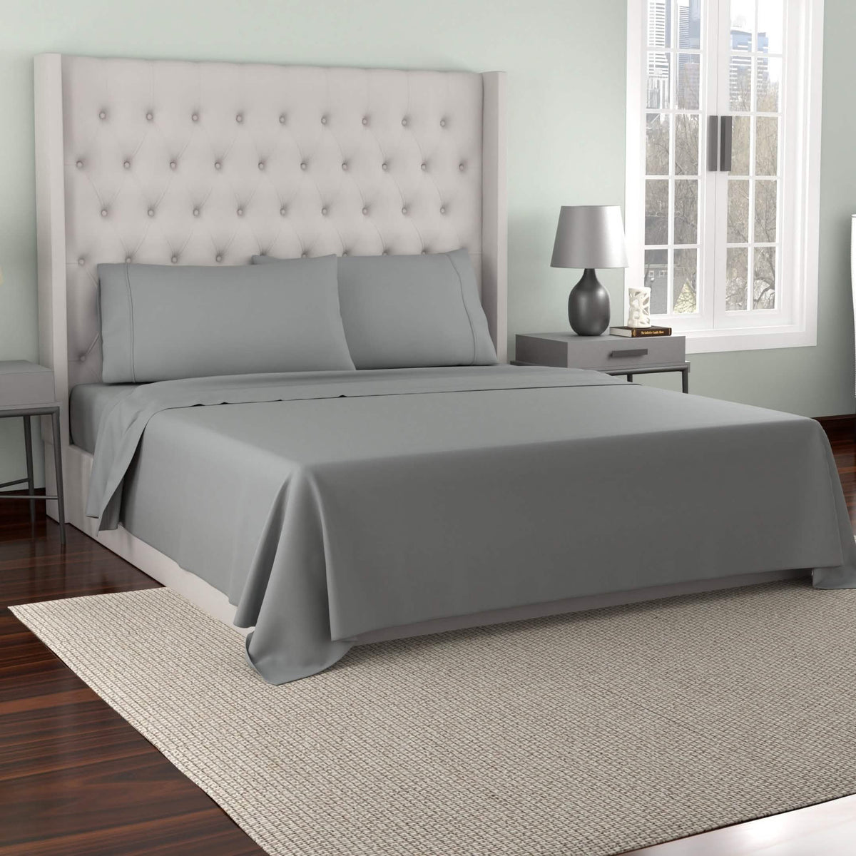 Kathy Ireland 300 Thread Count Organic Cotton Percale Sheet Sets