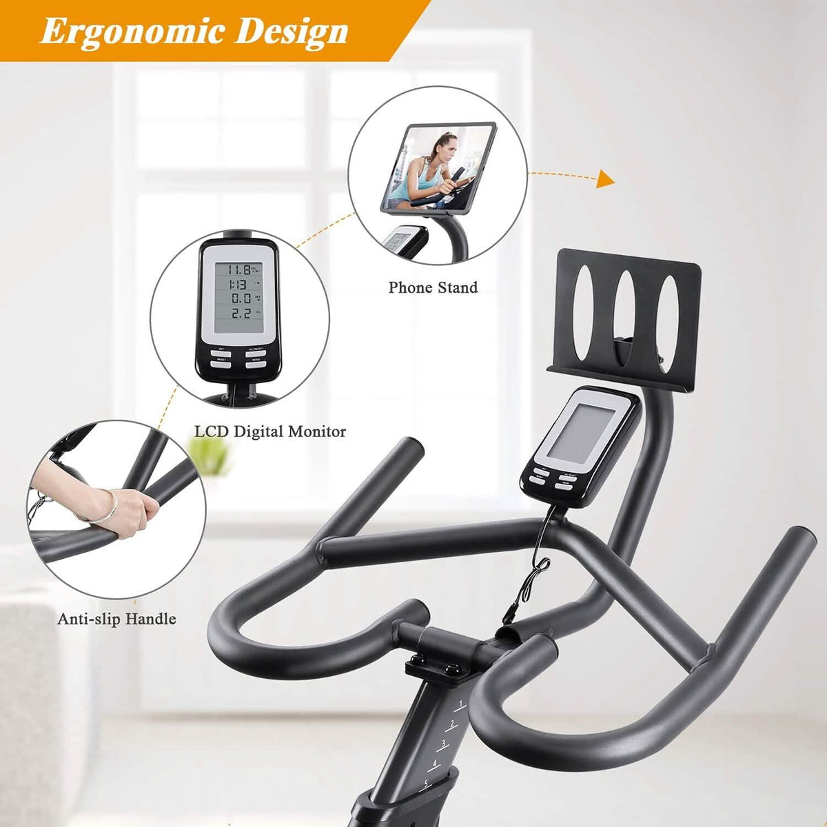 MaxKare Stationary Upright Exercise Bike