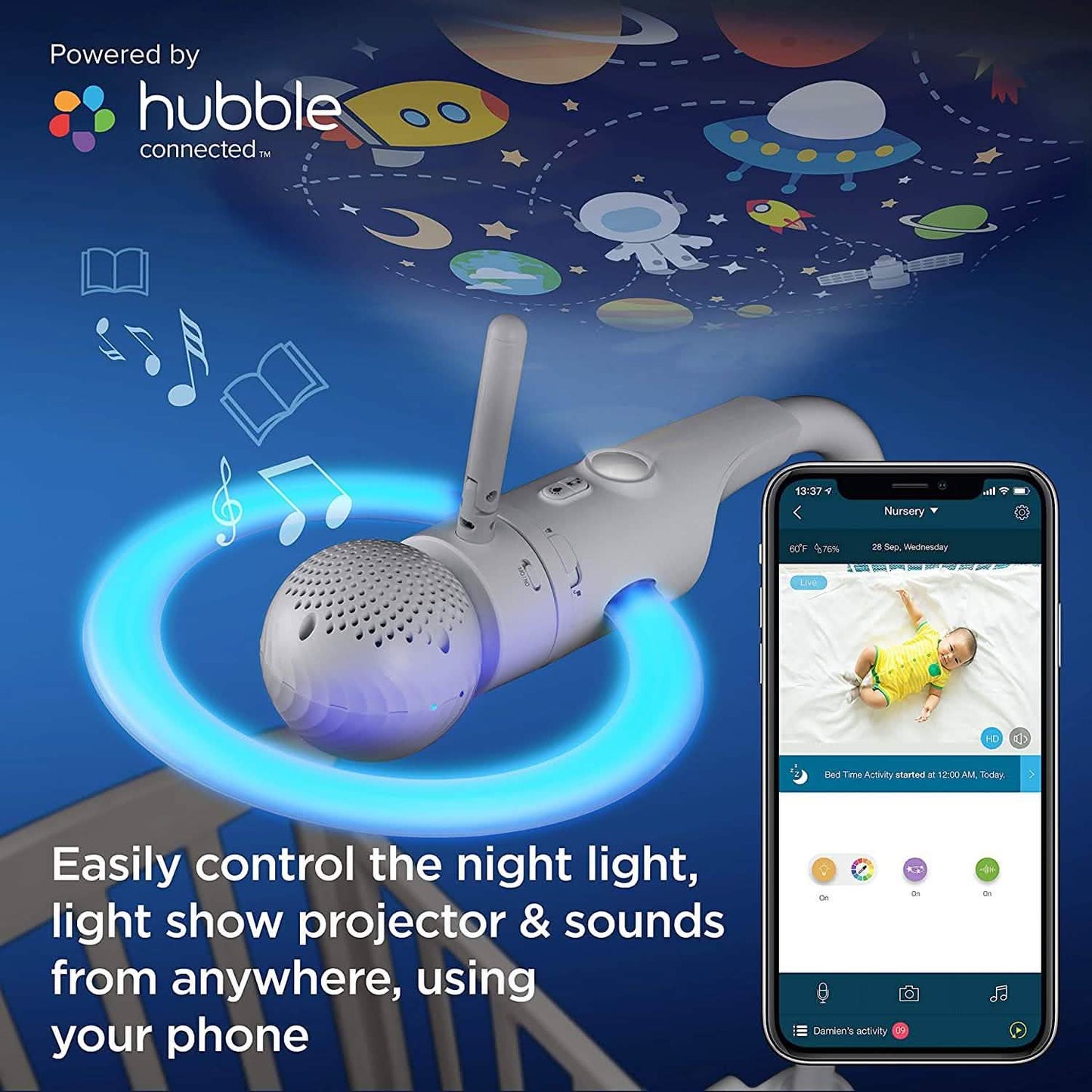 Motorola Halo+ Video Baby Monitor - Infant Wi-Fi Camera with Overhead Crib Mount - 4.3-Inch Color Screen with Infrared Night Vision and Intercom (Refurbished)