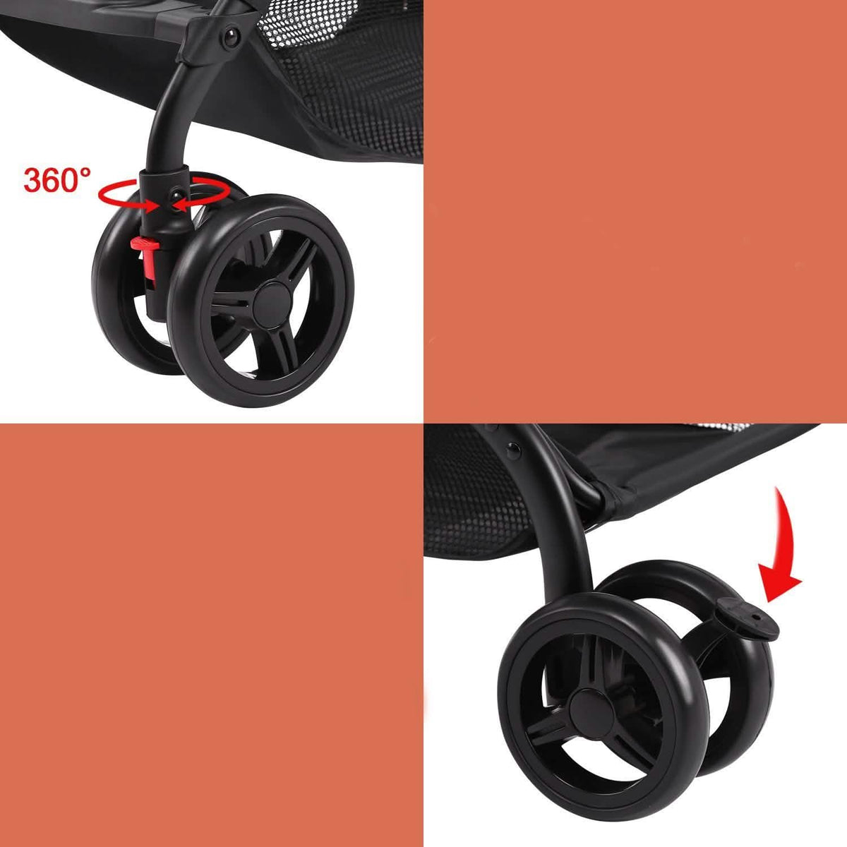 Odoland Lightweight Foldable Cynebaby Strollers for Infant