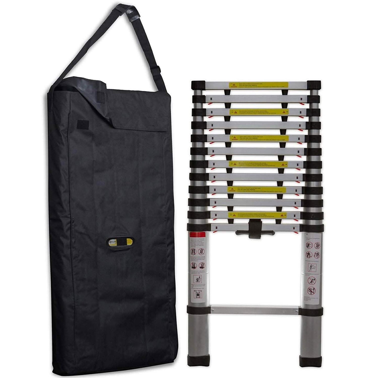 OxGord Aluminum Telescopic Extension Ladder 12.5ft. Telescope