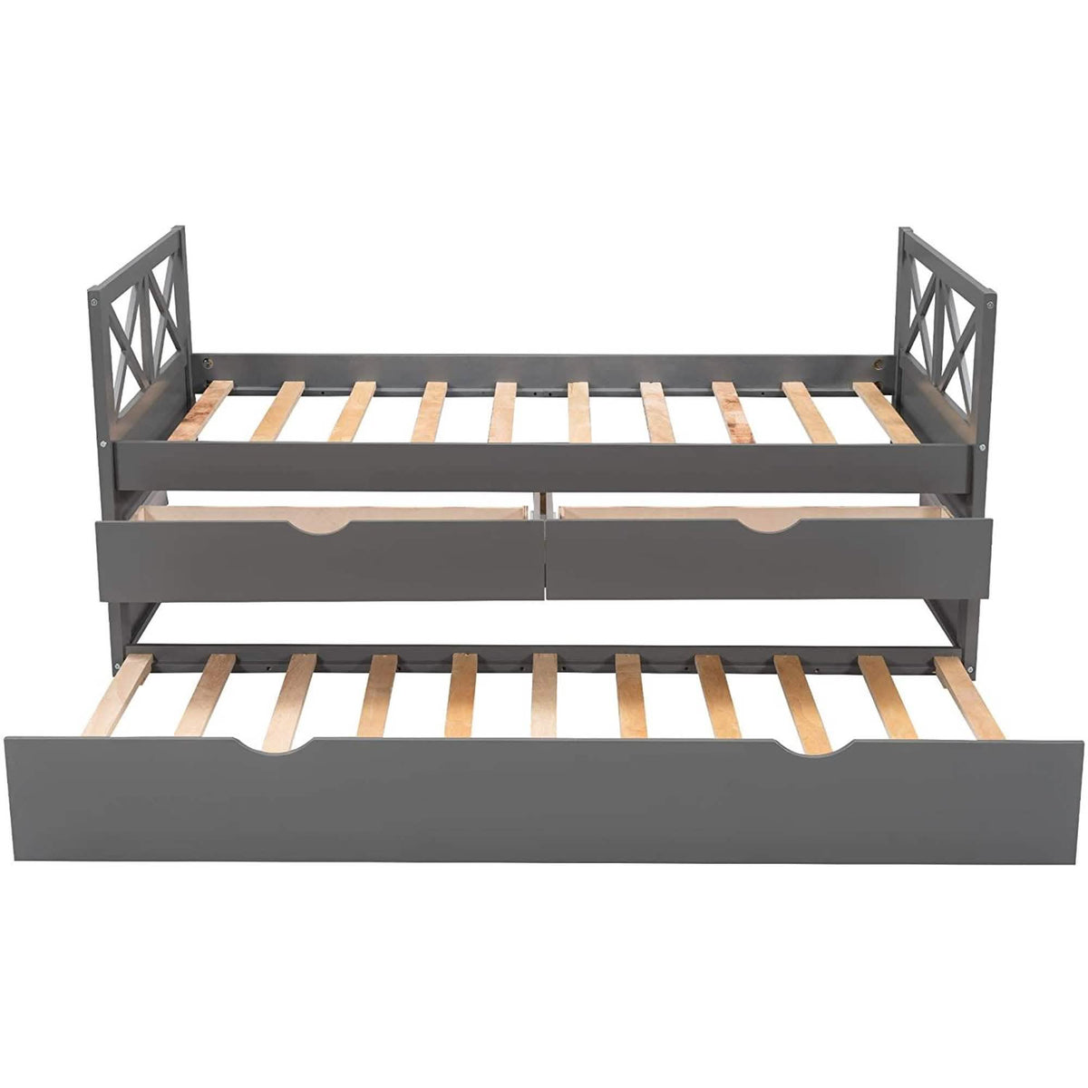 Platform Storage Bed with Trundle