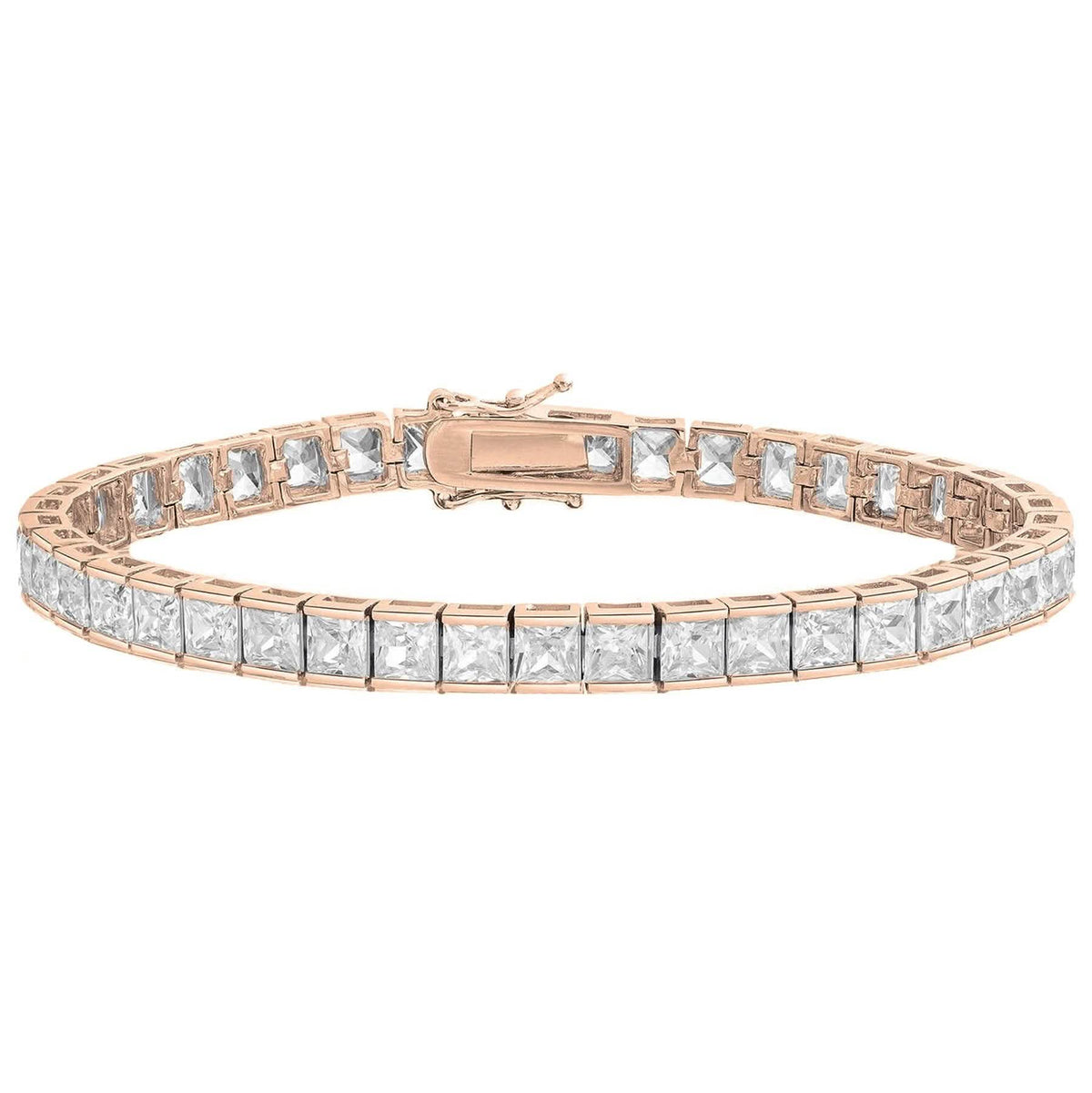 Princess Cut Crystal Tennis Bracelet