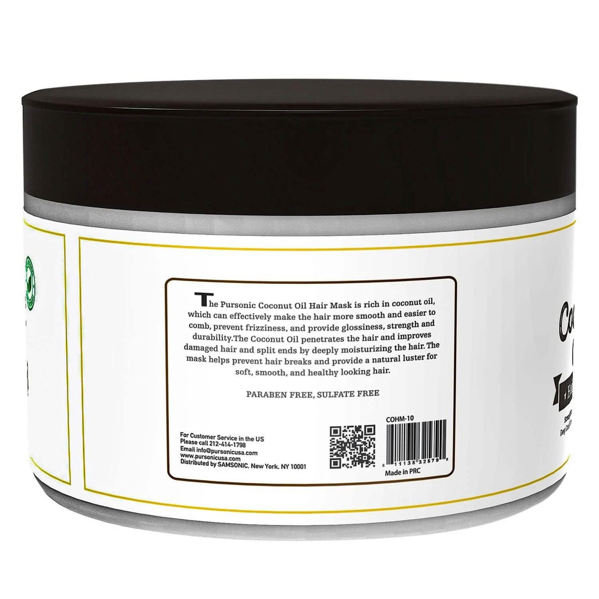 Pursonic Coconut Oil Hair Mask 10 oz