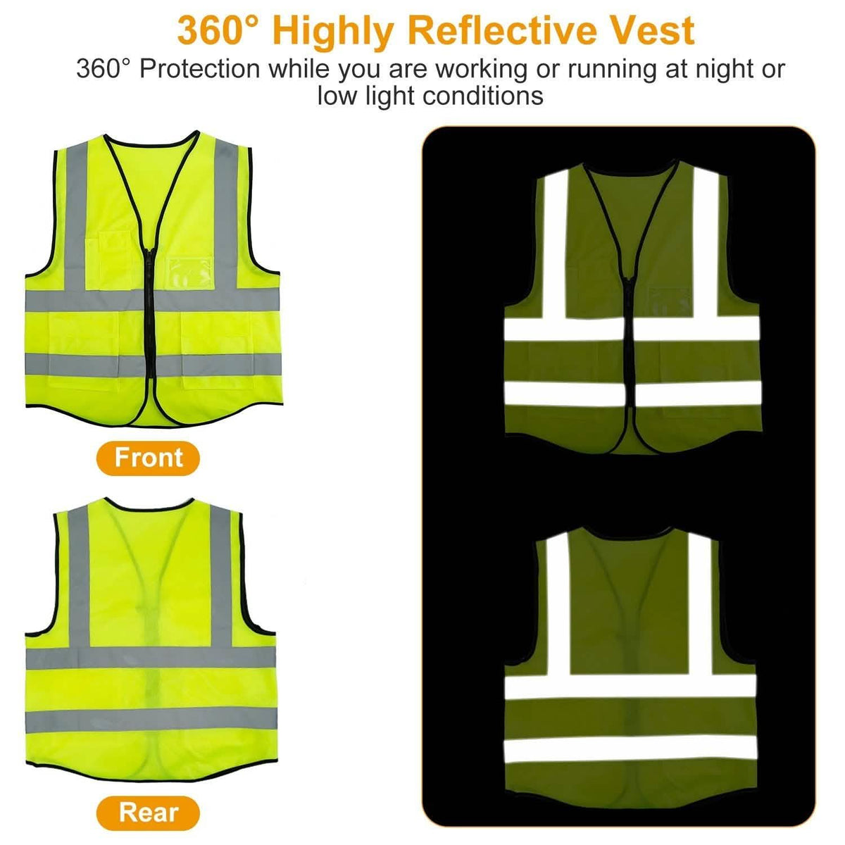 Reflective Safety Vest High Visible Waistcoat