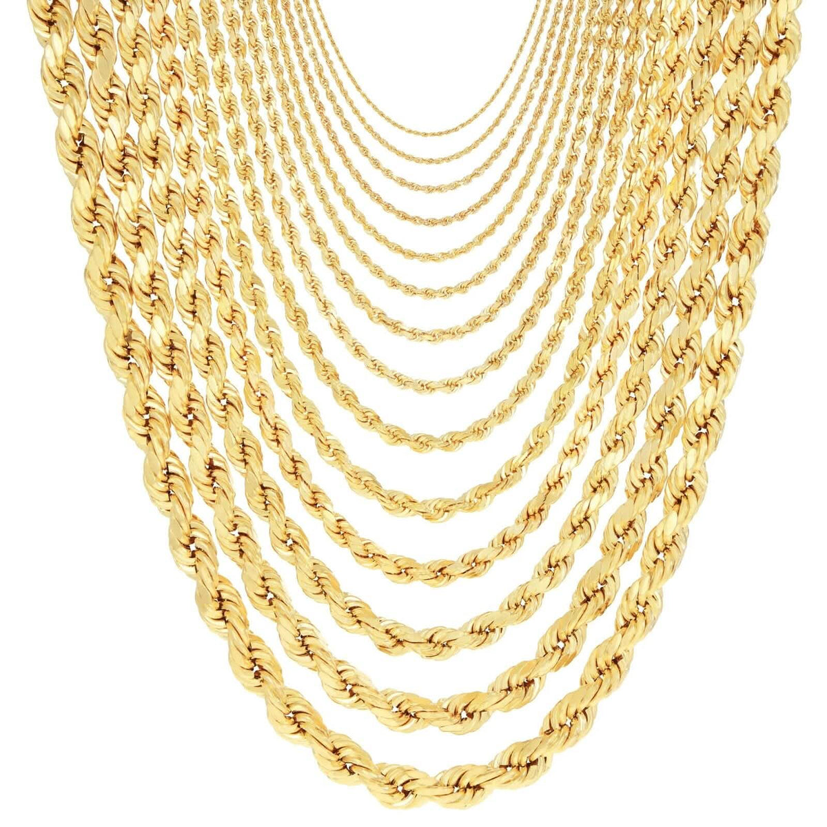 Rope Chain in Yellow Gold - 7mm