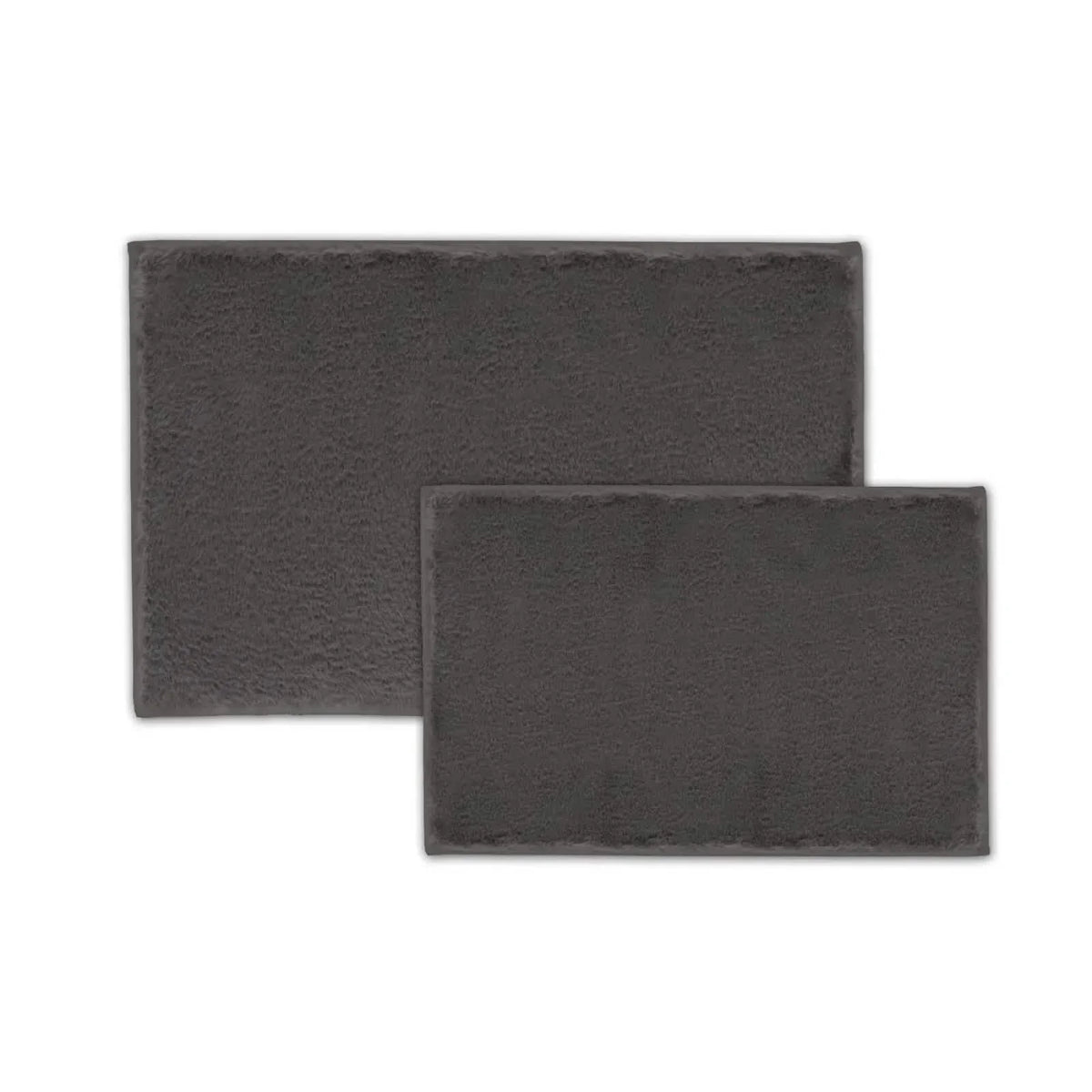 2-Piece Set: Bibb Home 2 Piece Faux Fur Plush Bath Mat Set