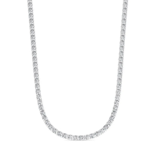 16 CTW Lab Grown Diamond Tennis Necklace – 14kt White Gold, 18’’