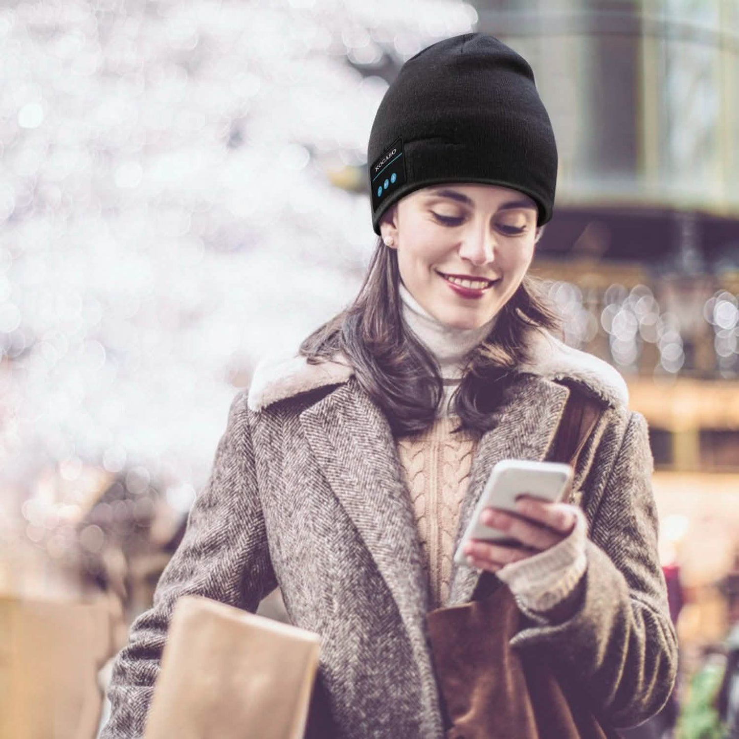 Soft Wireless Beanie Headphone Hat with V4.2 Noise Cancellation