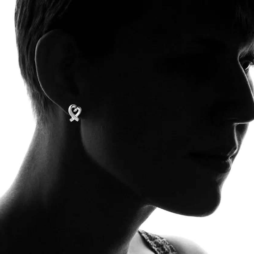 Sterling Silver Classic Open Heart Earrings