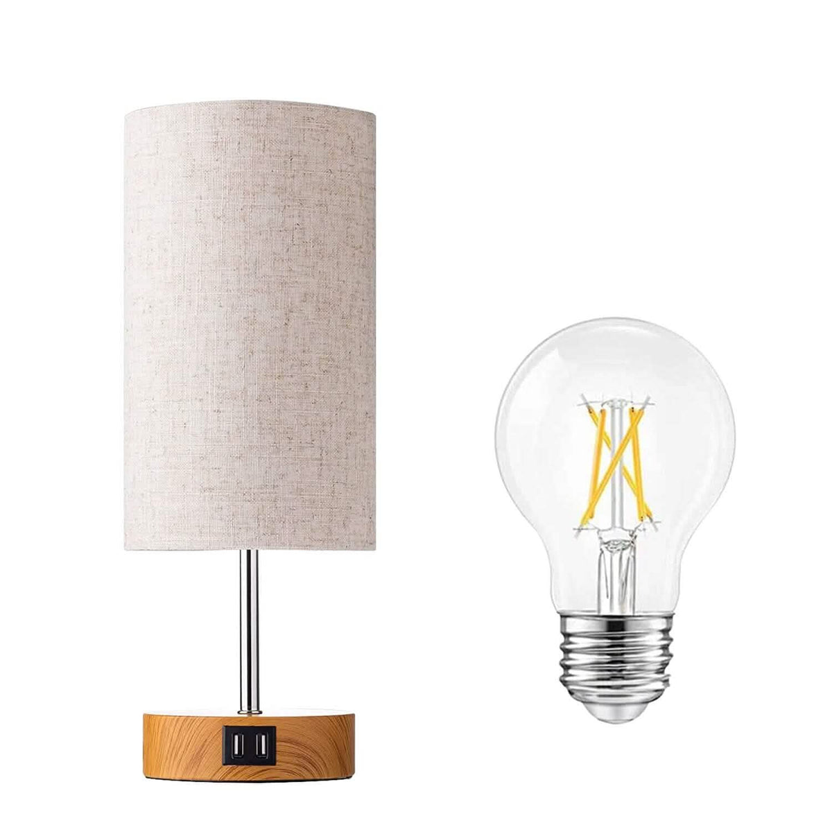Touch Control Table Lamp 3-Way Dimmable Nightstand Beside Lamp