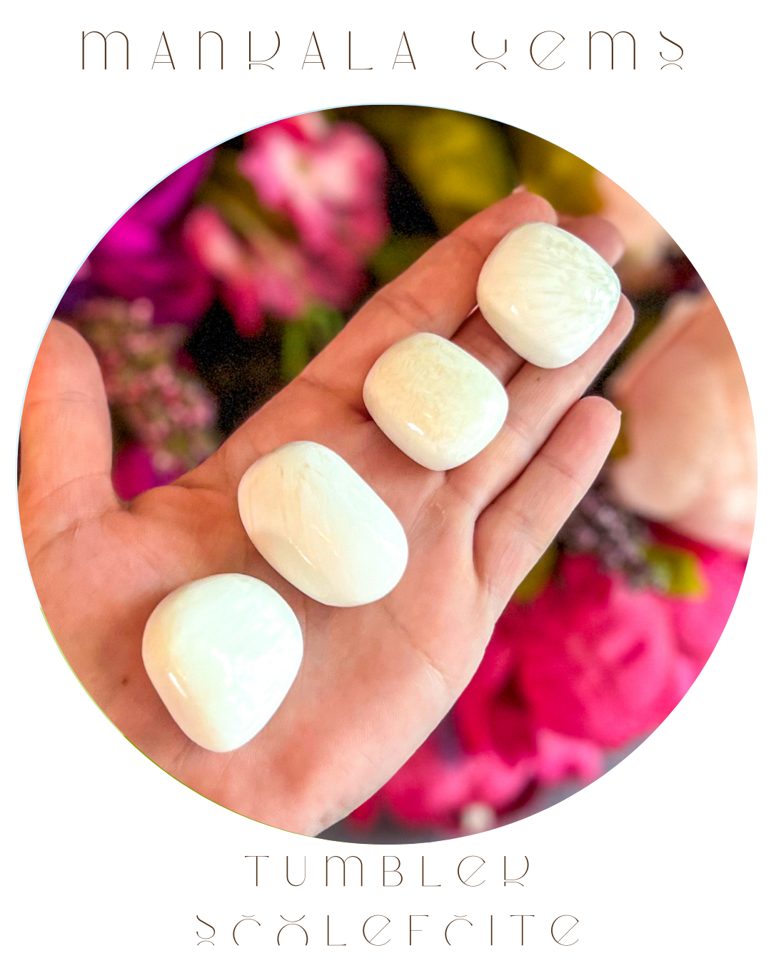 Tumbled Scolecite, Ethically Sourced Crystals