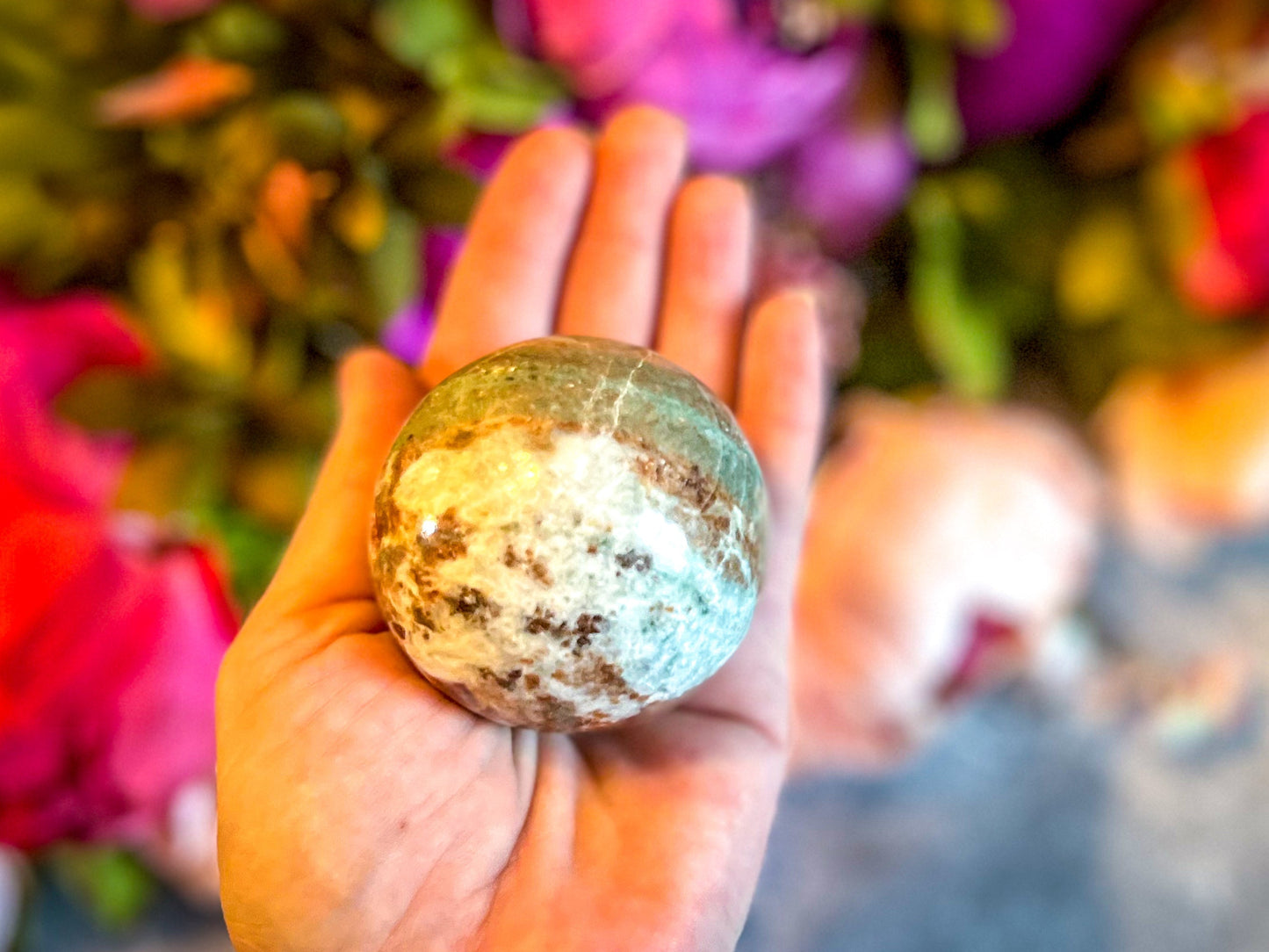 Vesuvianite and Garnet Crystal Spheres, ethically sourced