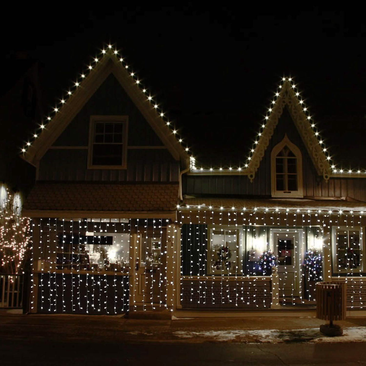 White 100 Led Rope Curtain Fairy Lights Outdoor