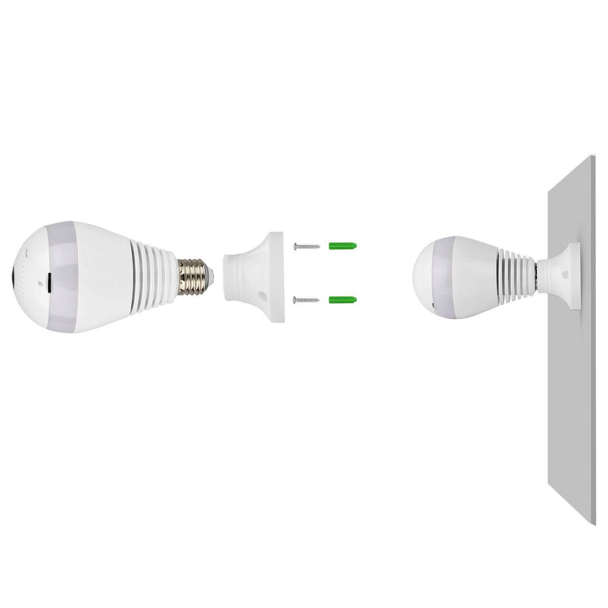 WiFi Light Bulb Camera 960P Security Camera 360°