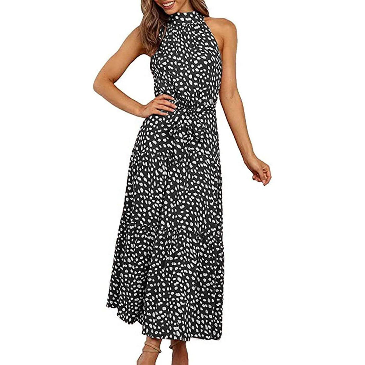 Women’s Casual Halter Neck Sleeveless Long Maxi Dress  - Assorted Styles