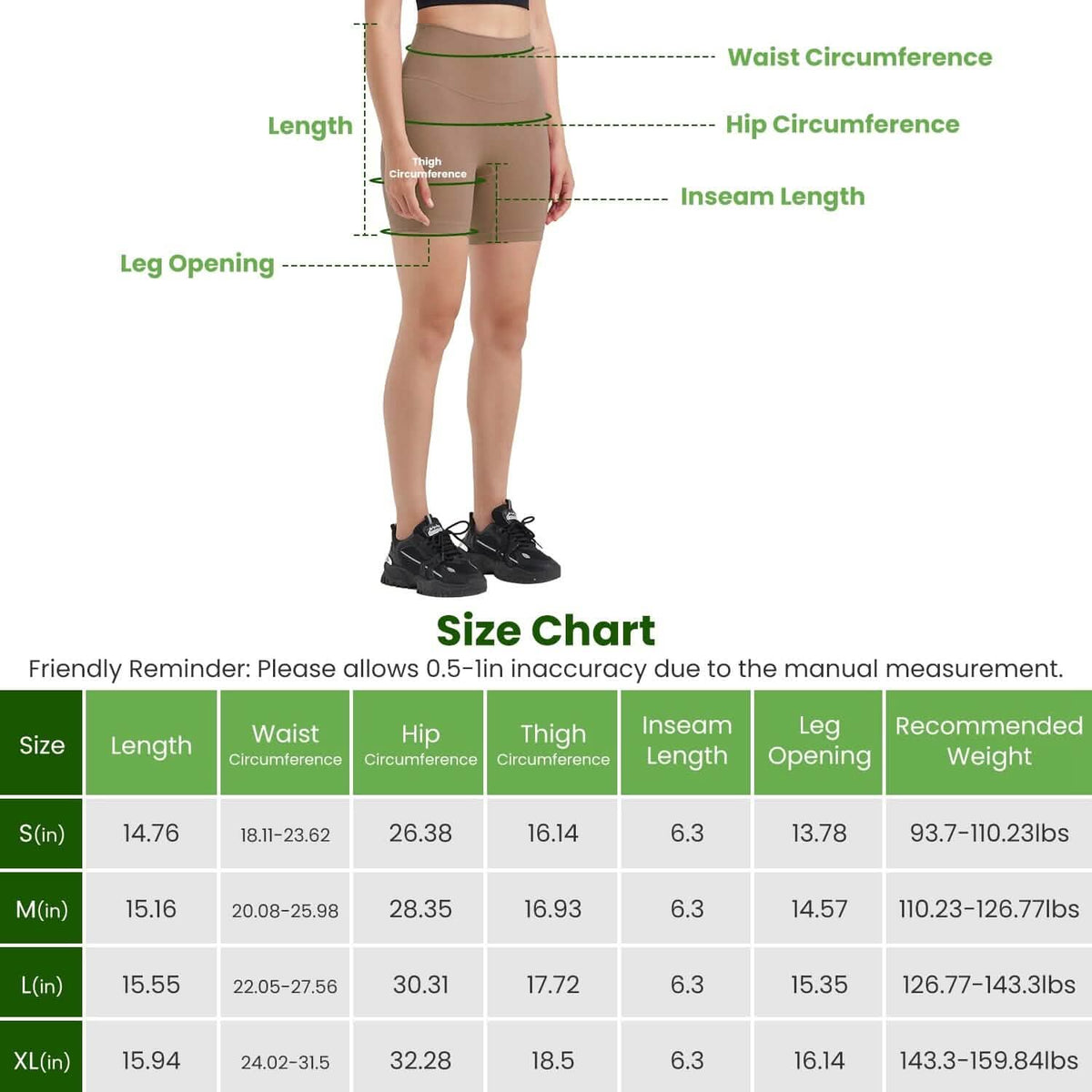 Women's High Waist Biker Shorts