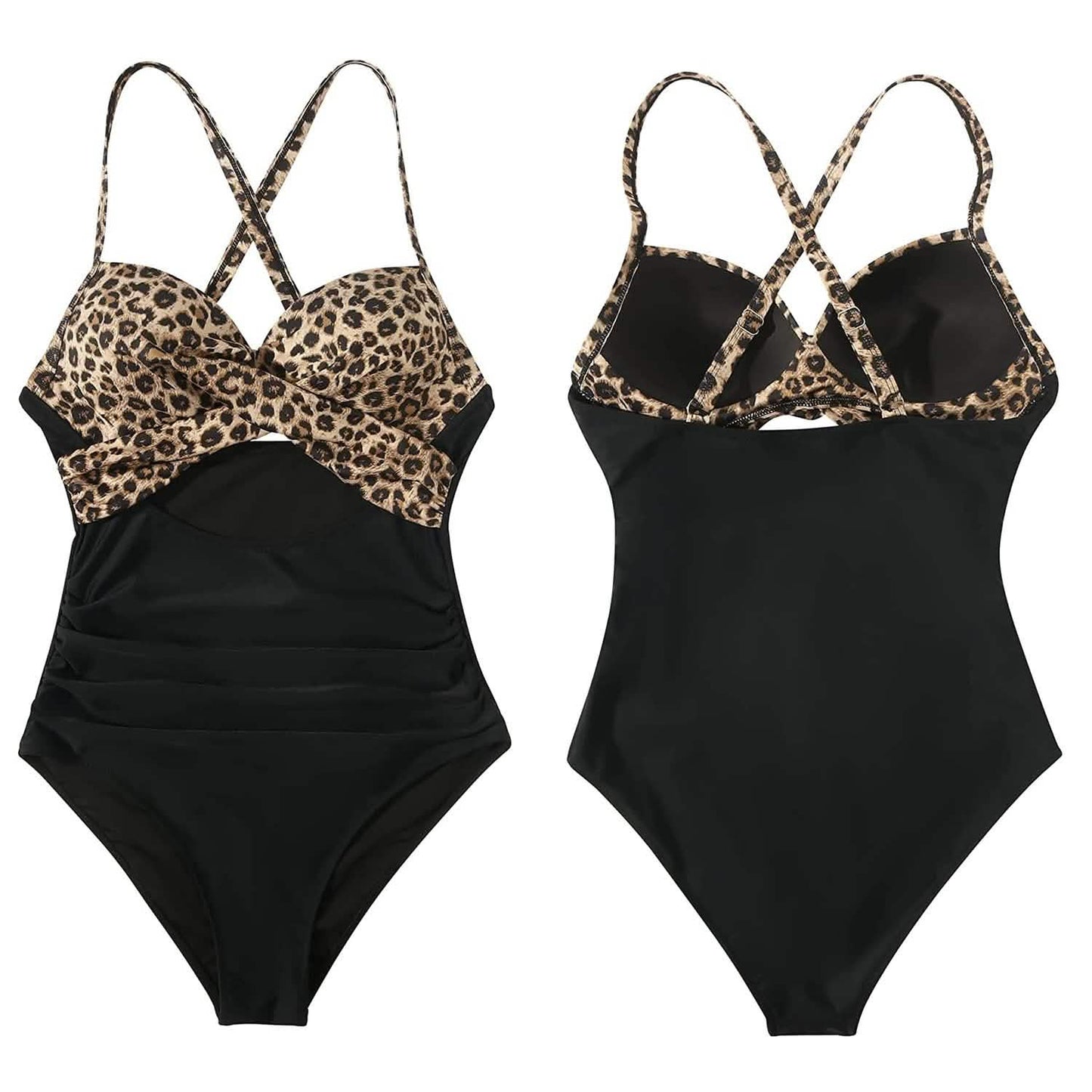 Women's One Piece High Waist Swimwear Tummy Control Cutout