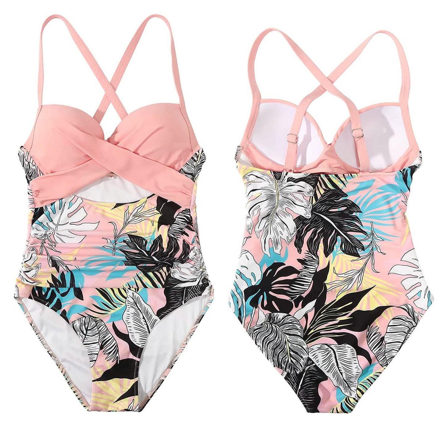 Women's One Piece High Waist Swimwear Tummy Control Cutout