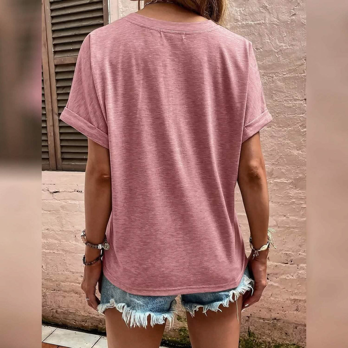 Women's T shirt V Neck