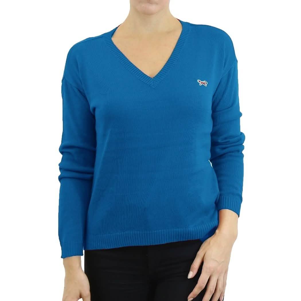 Womens V Neck Long Sleeve Sweater - Assorted Sizes
